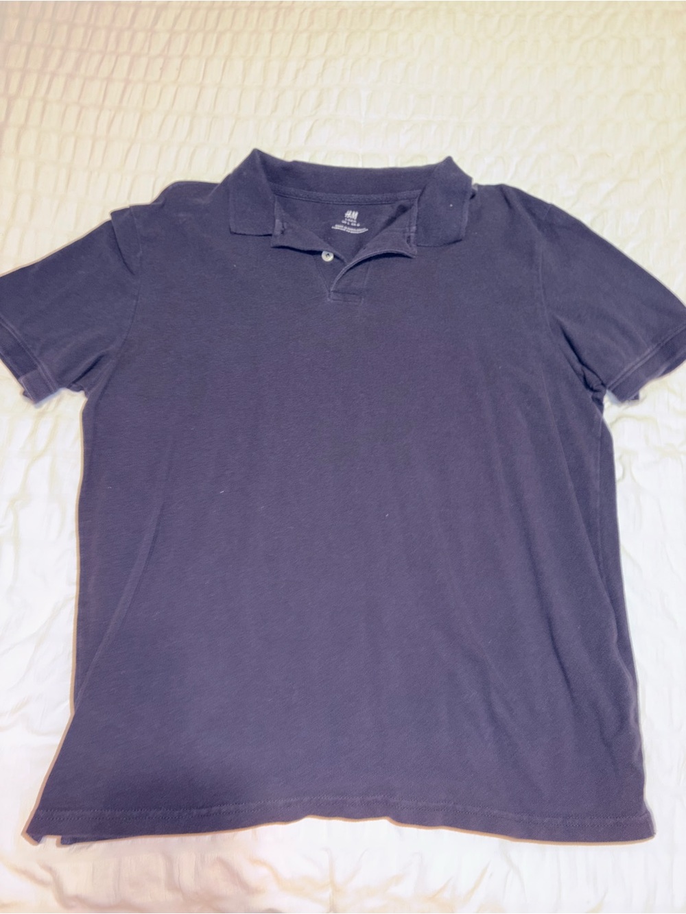 H&M Dark Blue Short Sleeve Polo